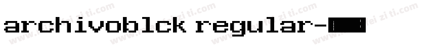 archivoblck regular字体转换